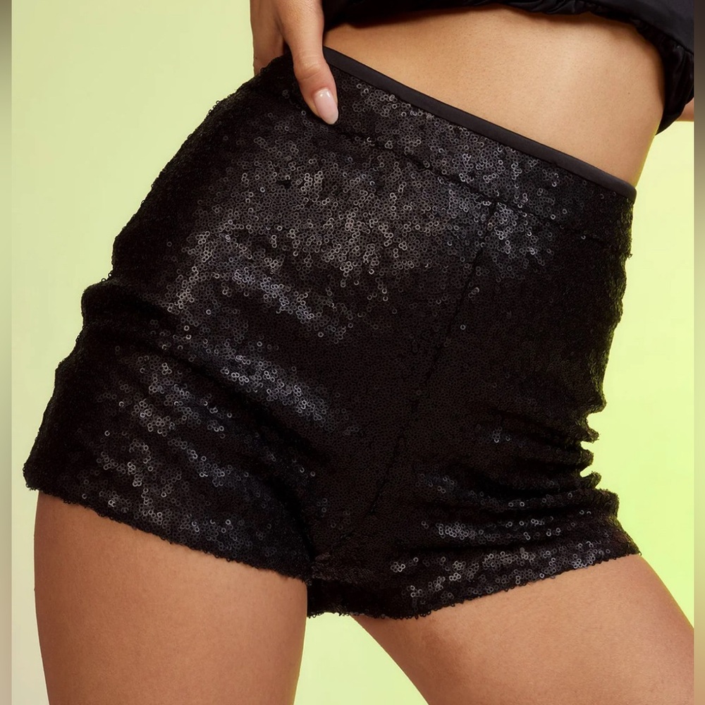Cynthia Rowley Sequin Short Black